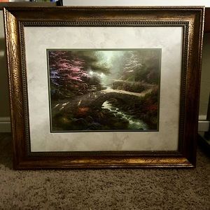 Authentic Thomas Kinkade matted and framed Bridge of Faith 
26” X 22 “
